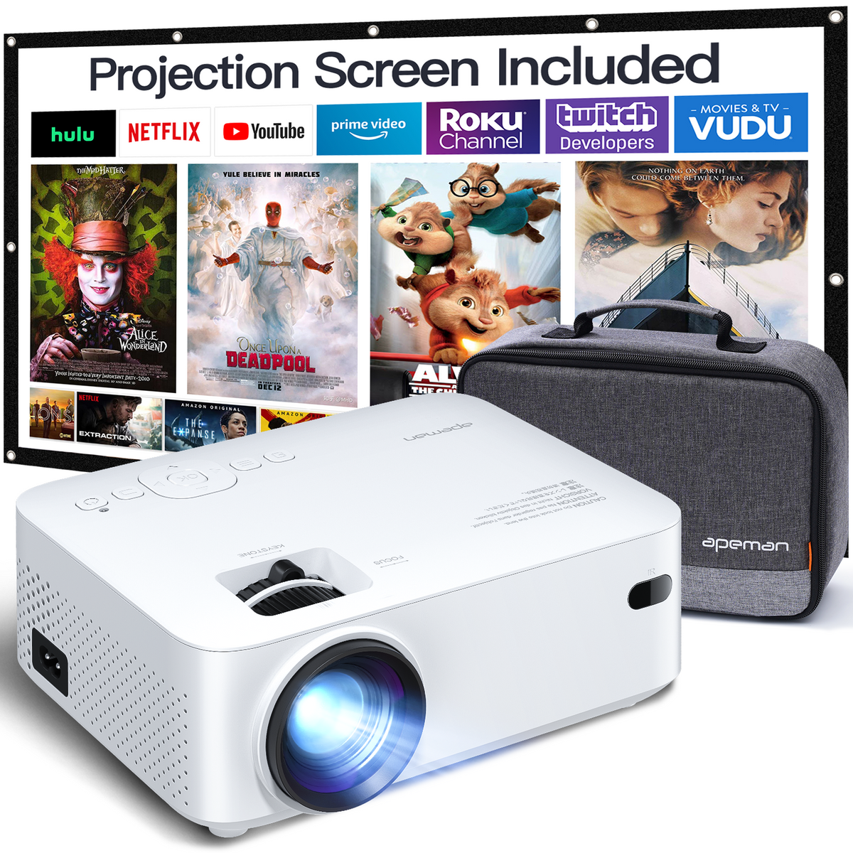 APEMAN LC400 Mini proyector 1080P compatible – Apeman ES
