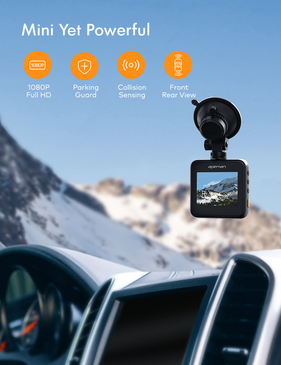 APEMAN Dual Dash Cam for Cars with Night Vision 1080P FHD C420D