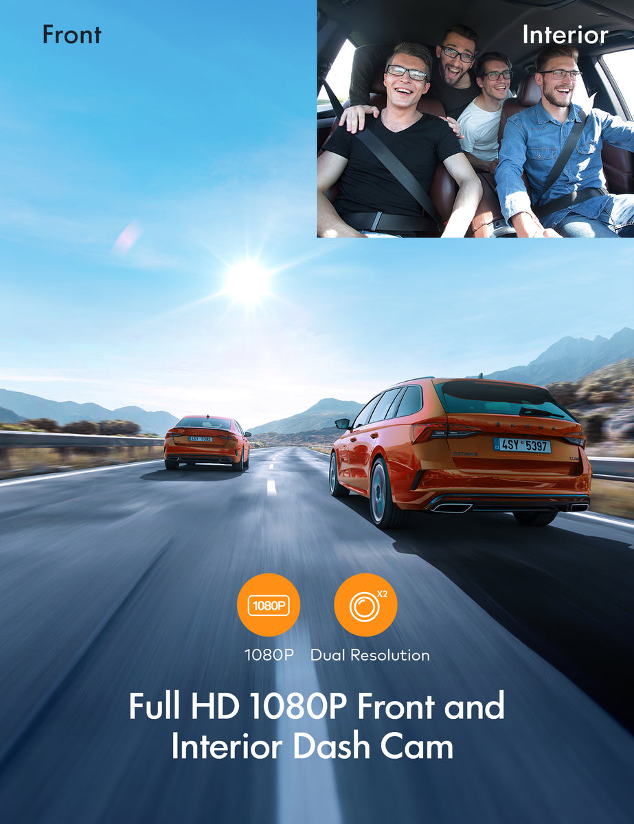APEMAN C580B Wi-Fi Dash Cam with App, 1080P Full HD Car Camera