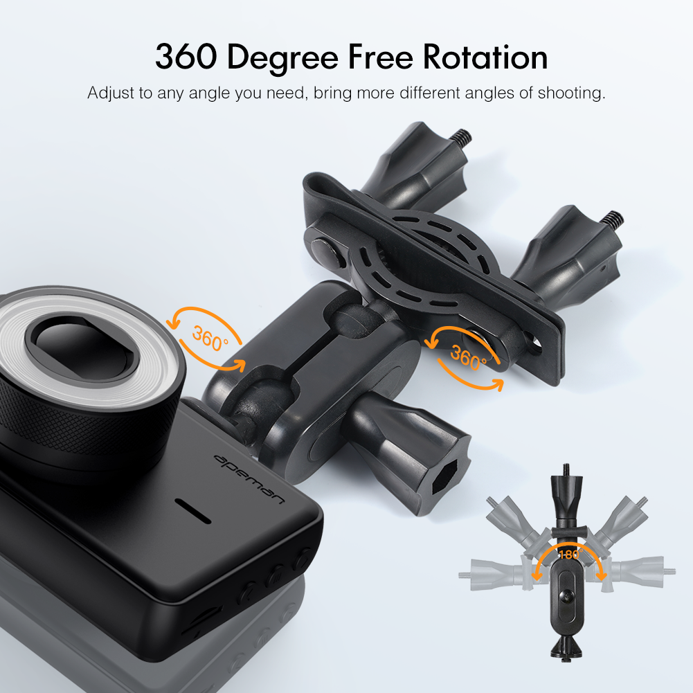 Dash Cam Mount Holder - Mirror Mount, Come with 10+ Different Joints,  Compatible with APEMAN, Falcon F170, Old Shark, Peztio, Rexing V1P, Roav,  UGSHDI, Z-Edge，YI，Kdlinks X1, and Most Dash Cameras /GPS 